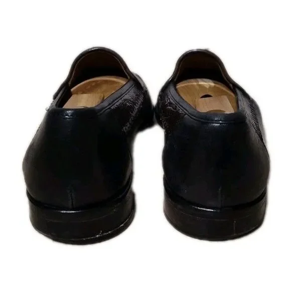 Belvedere Florence Brown Woven Leather Crocodile Toe Vamp  display picture 1